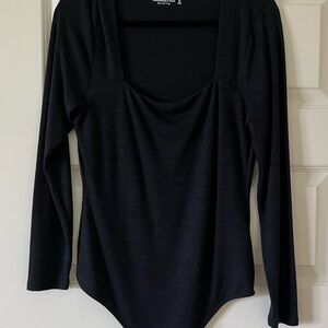 Abercrombie Soft A&F Cozy Square Neck Bodysuit